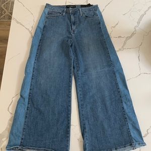 Just black denim wide legged two tone denim